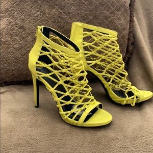 High stiletto heels. Super cute and sexy neon.